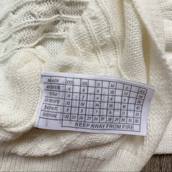 One Teaspoon Sorrento Knit Long Cardigan Sweater Duster Maxi Cream Cotton - Picture 11 of 16